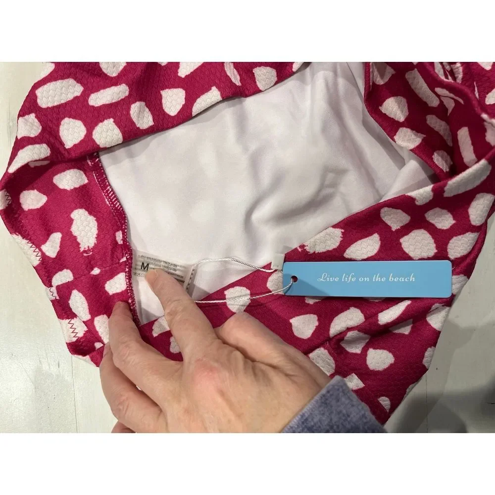 Bikini NEW W TAGS! Pink with white‎ spots size medium